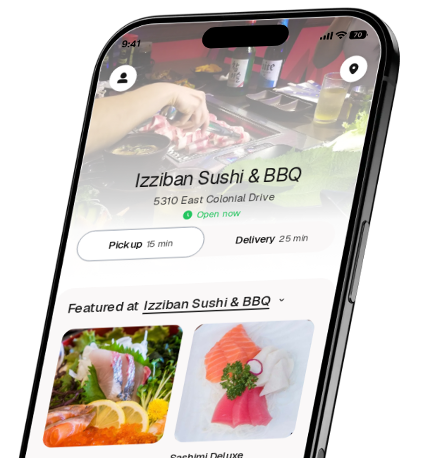 Izziban Sushi & BBQ app preview